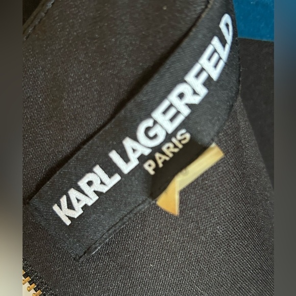 Karl Lagerfeld NWT Black and White Dress Lined Size 10 Colorblock - Picture 8 of 8